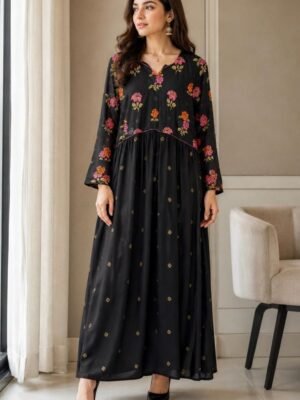 Black Floral Maxi Dress