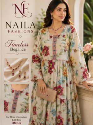 Cream Floral Tiered Maxi Dress