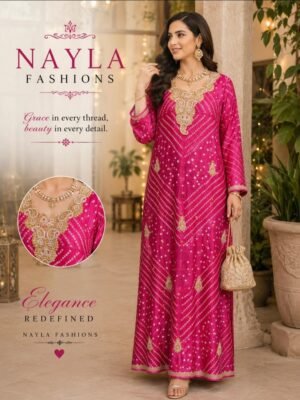 Hot Pink Bandhani Dress