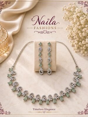 Mint Green Crystal Necklace Set