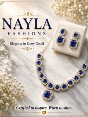 Royal Blue Sapphire Necklace Set