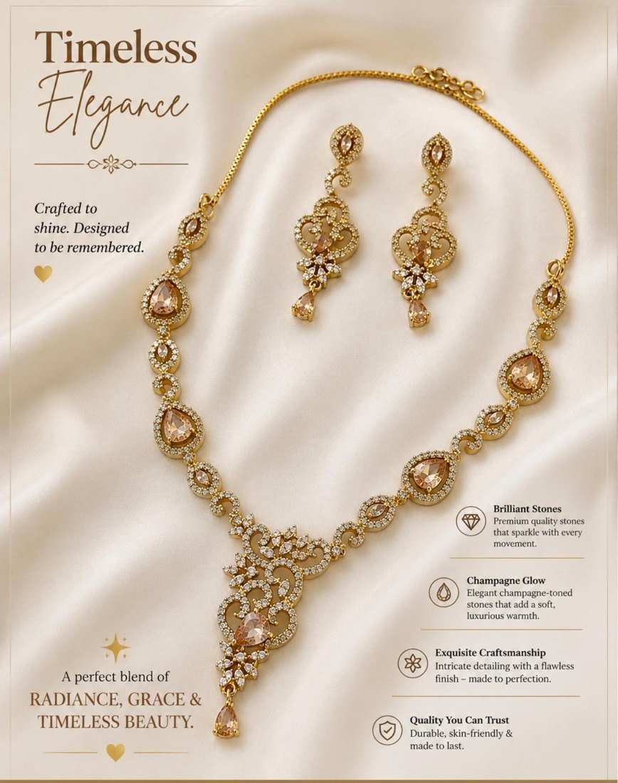 Champagne Gold Necklace Set